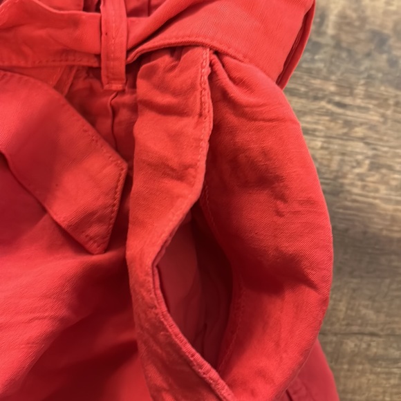 NWT ZARA || RED PAPER BAG SHORTS || SIZE S - Picture 9 of 12